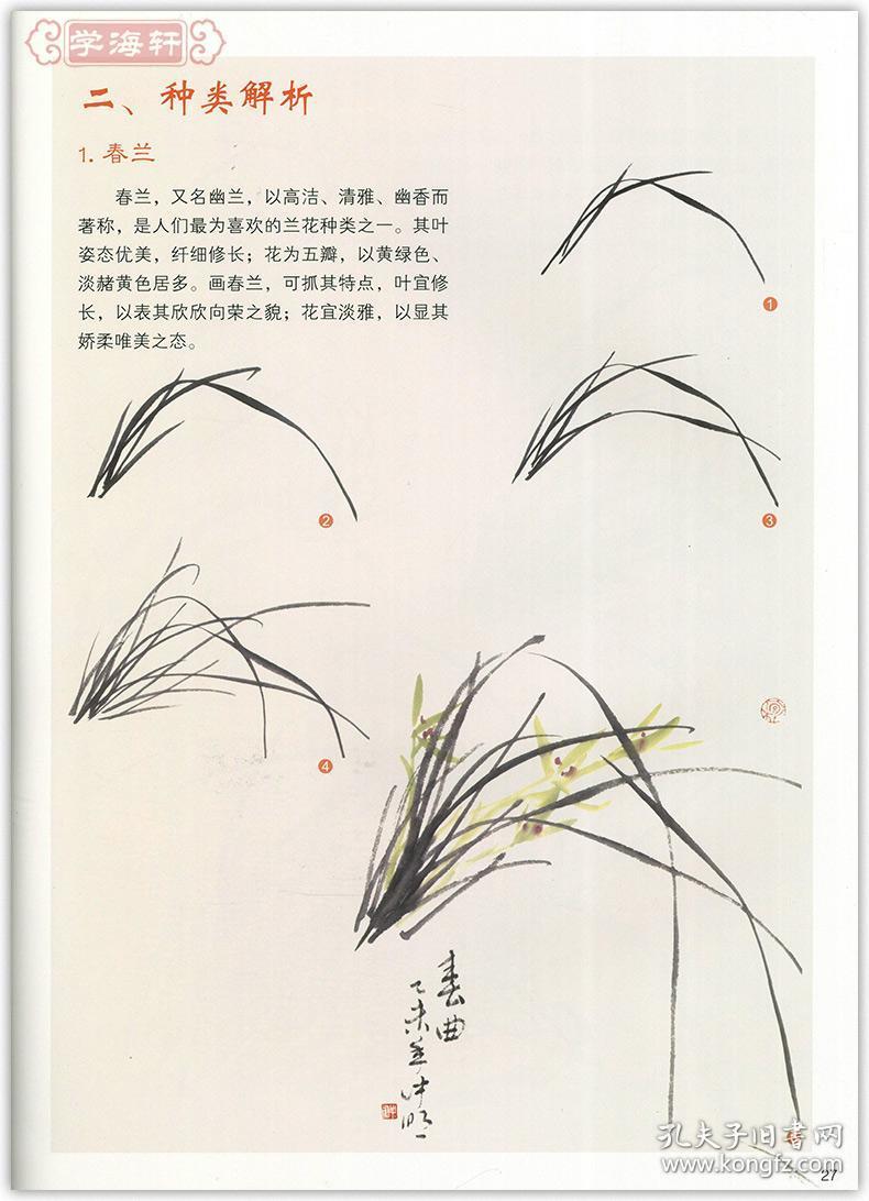 王忠民 国画水墨画入门教材书籍 国画基础运笔方式局部画法步骤解析