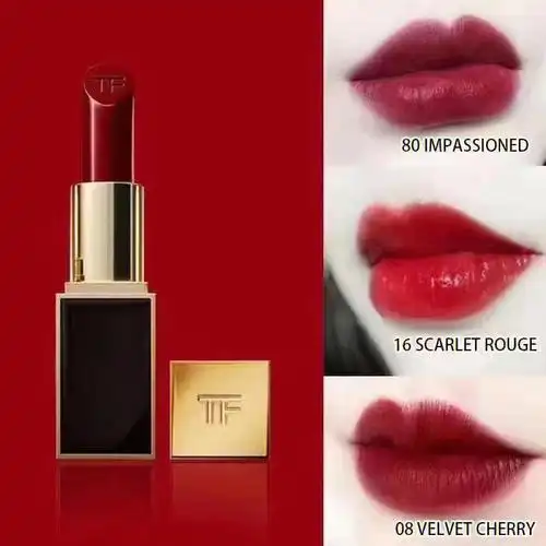 tf黑管口红,色号#08#15#16#80,不但显色