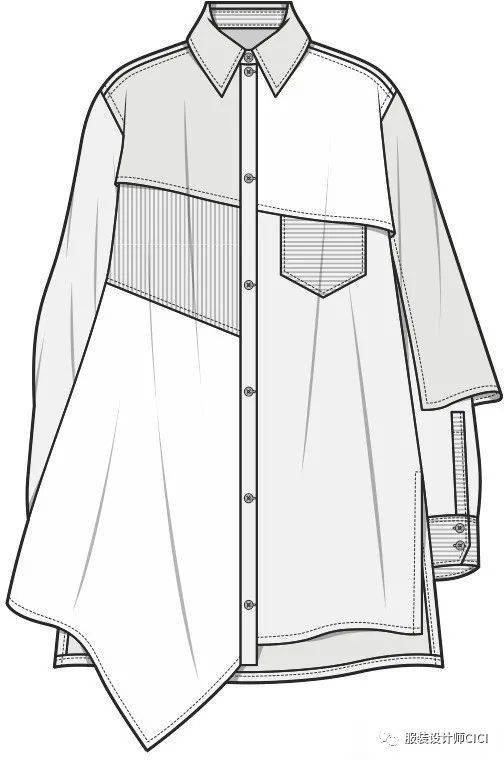 【服装平面款式图线稿】-服装服装时装画/手绘技巧-cfw服装设计网