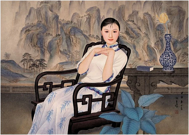 【引用】【名人国画】江立峰 工笔人物画欣赏[32] - 白水的日志