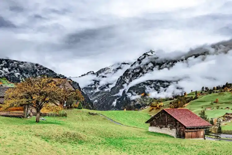 景色旎丽的乡村田园风光