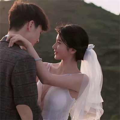 婚纱情头图片一对两张婚纱照情侣头像唯美