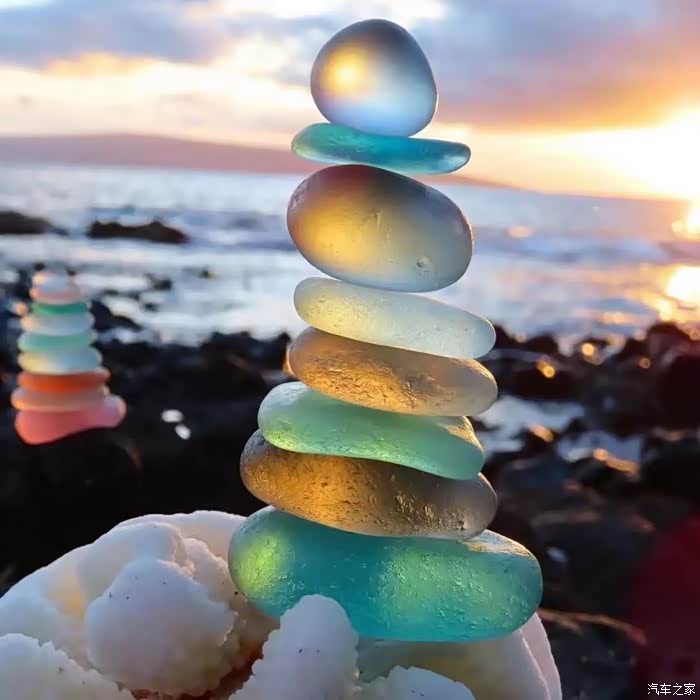 【图】创意海边彩色透明石头叠加拍摄更有趣_摄影论坛_汽车之家论坛