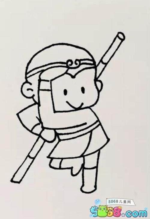 西游记唐僧简笔画西游记唐僧简笔画涂色西游记教程儿童画怎么画西游记