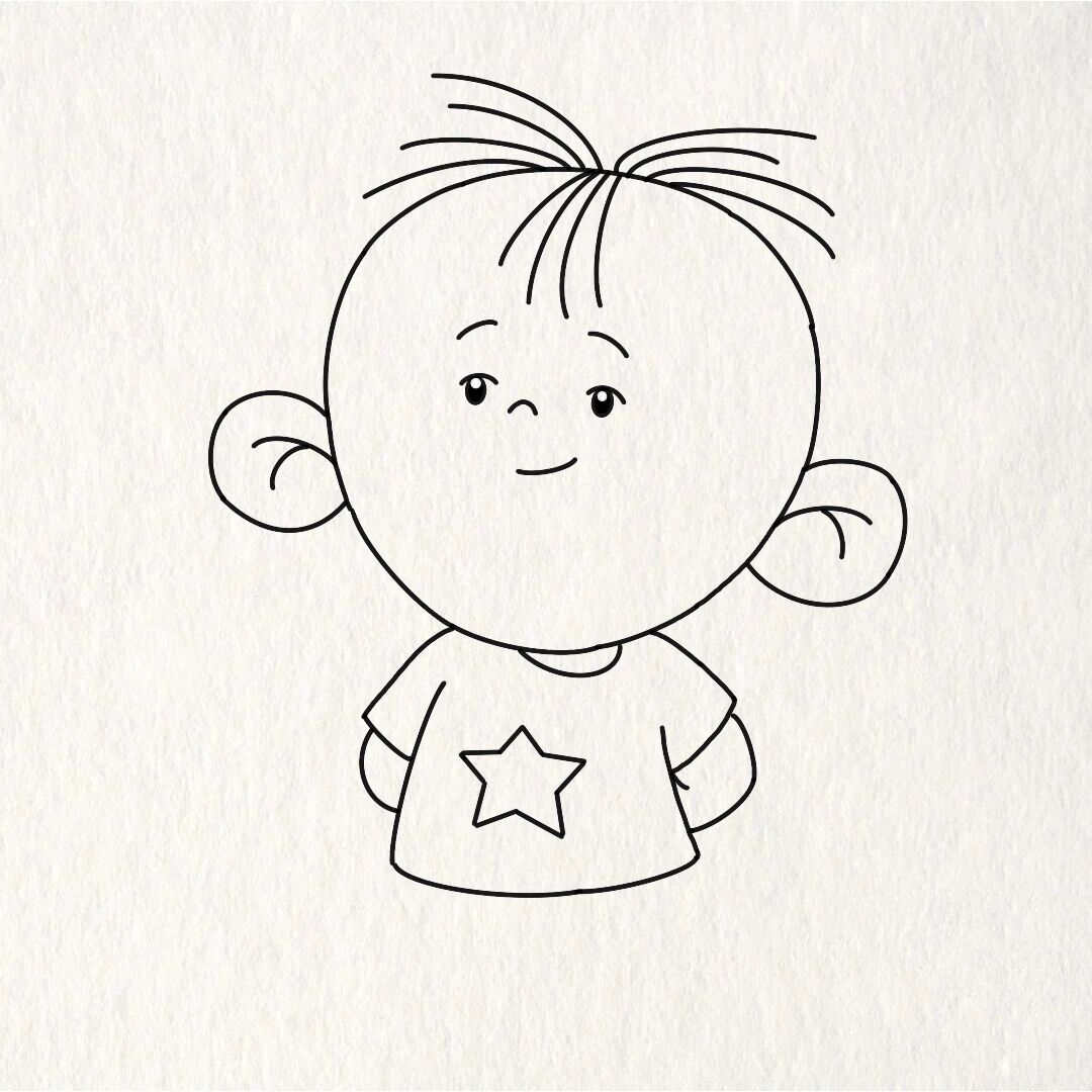 今日份简笔画～大耳朵图图～  临摹自网图 工具:ipad2021 软件:pro