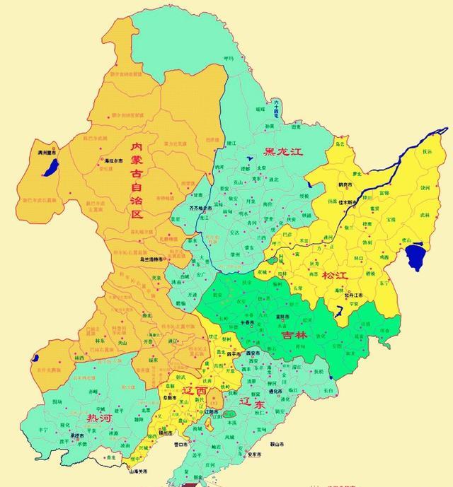 东北三省地图(东北三省地图正版)