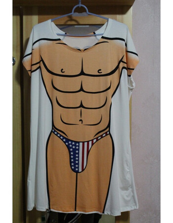 恶搞比基尼情侣t恤创意3d睡衣蜜月长款连衣裙沙滩装闺蜜装搞怪女 男款