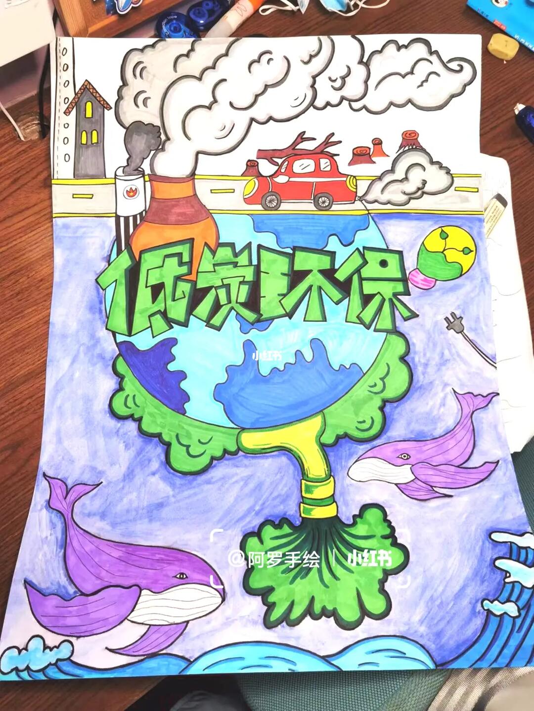 低碳环保儿童画