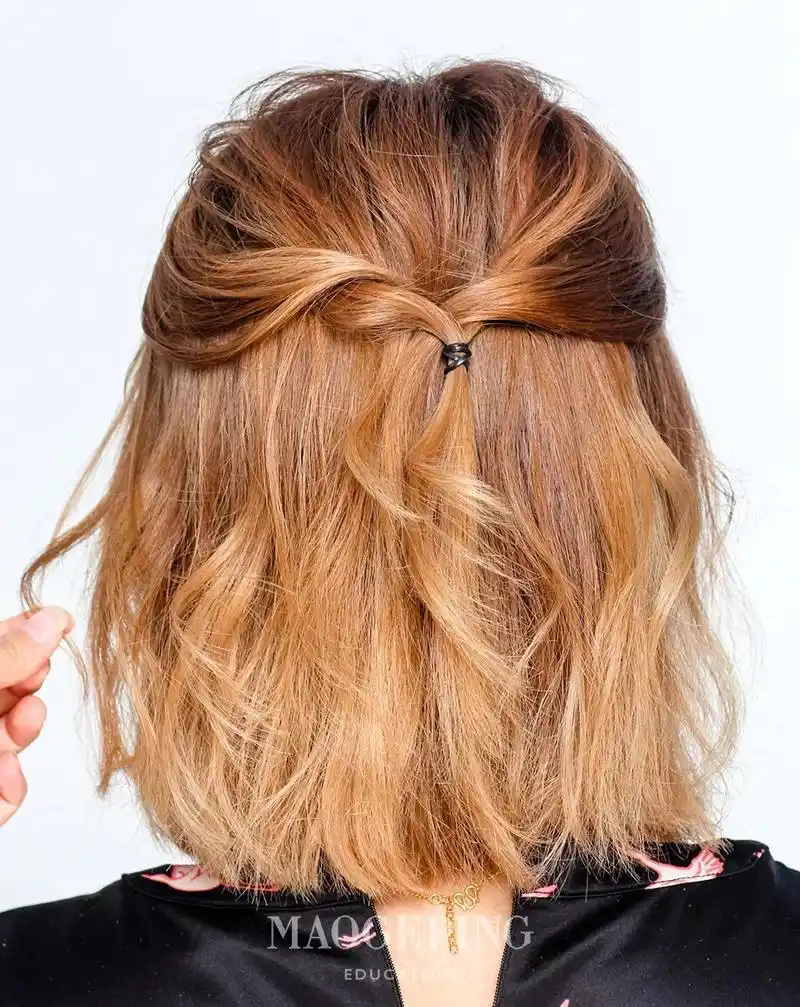 手把手教你三款简单漂亮半扎发!