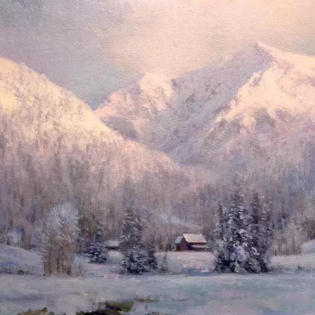 小央美:超美的油画雪景欣赏!