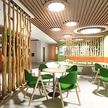 活动场地su模型,游乐设施草图大师模型分享新中式社区服务中心su模型