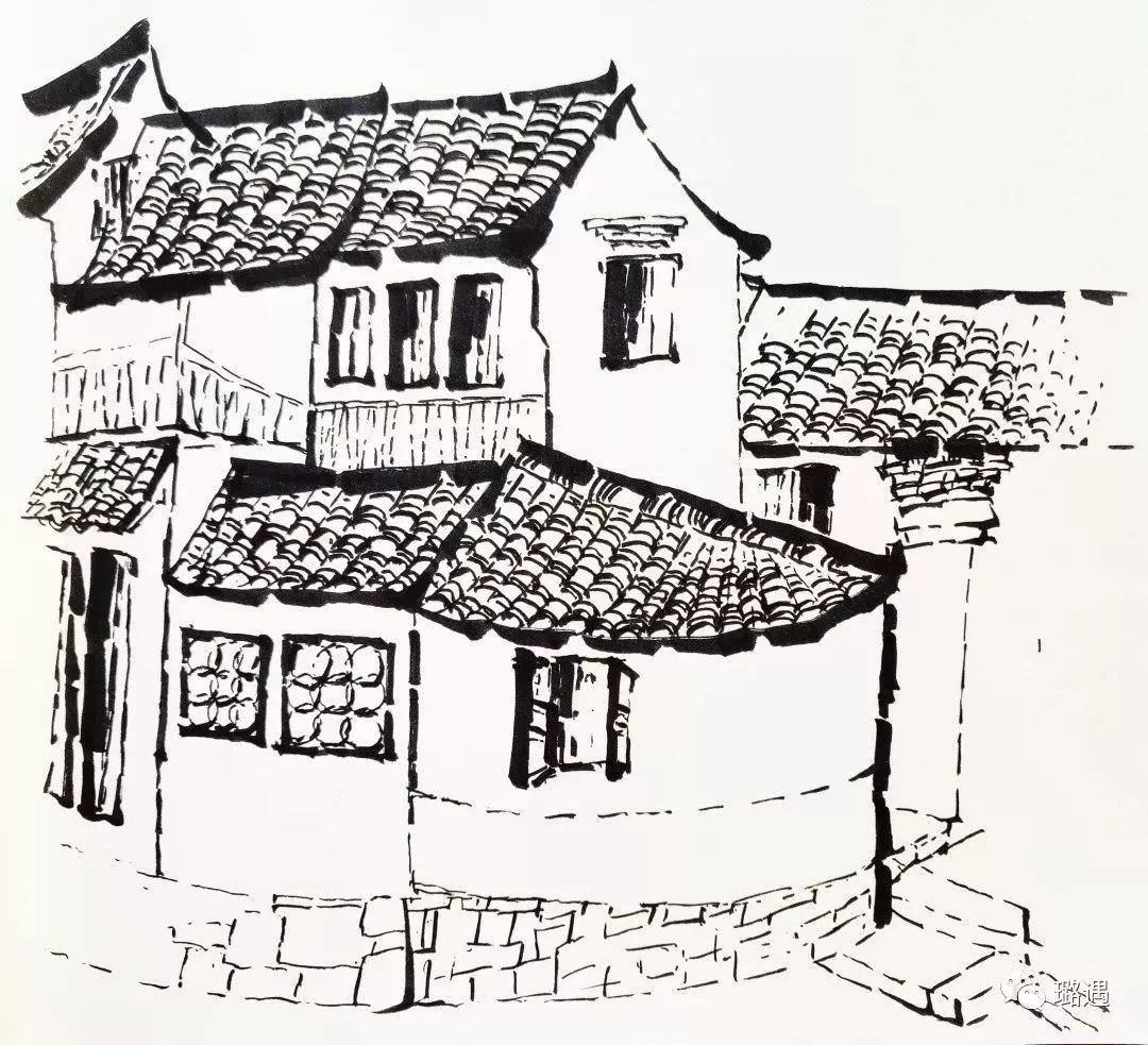 美术老师笔下的南浔,线条之间尽显魅力!_速写