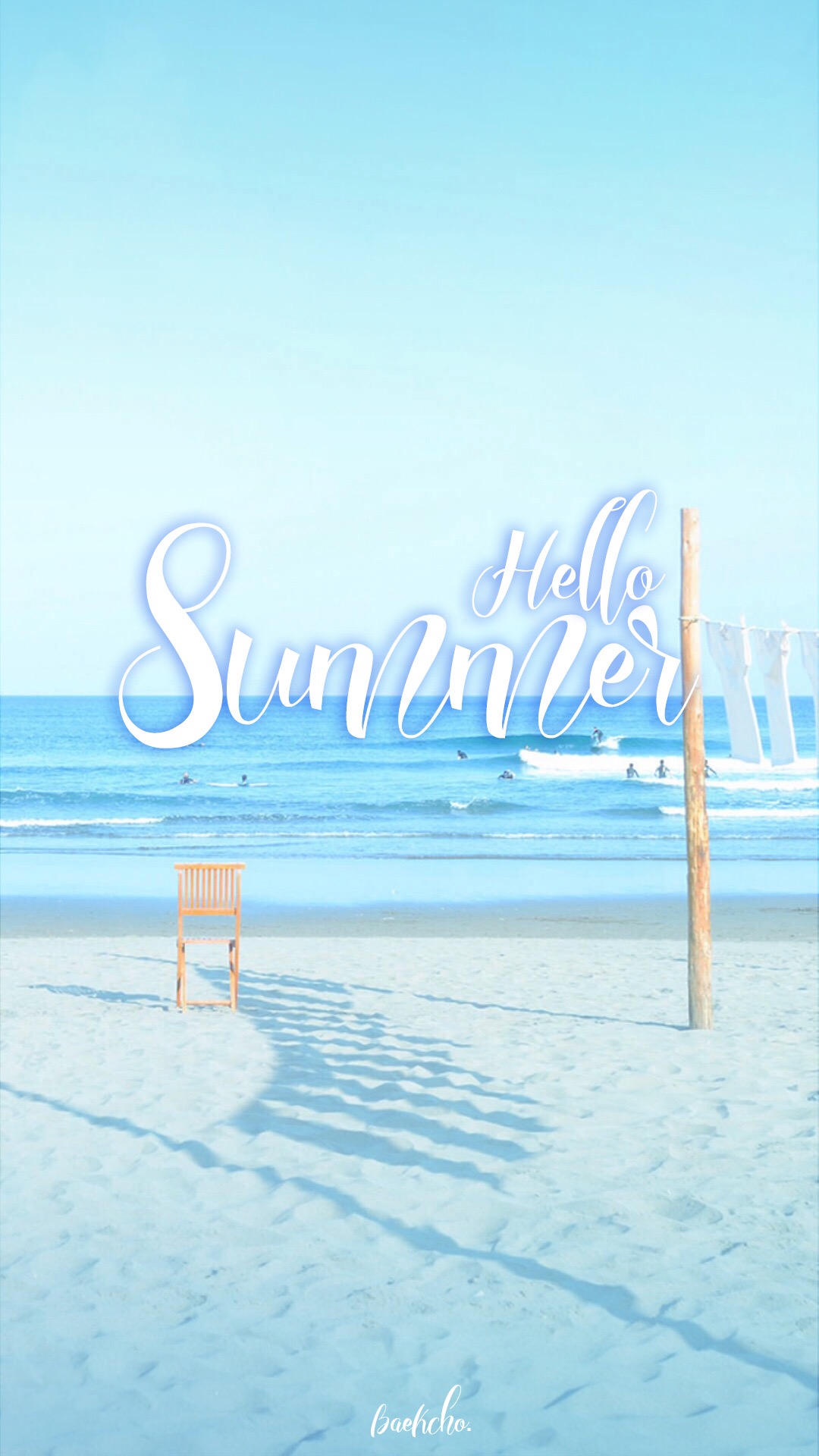 创意小清新文字你好夏天手机壁纸