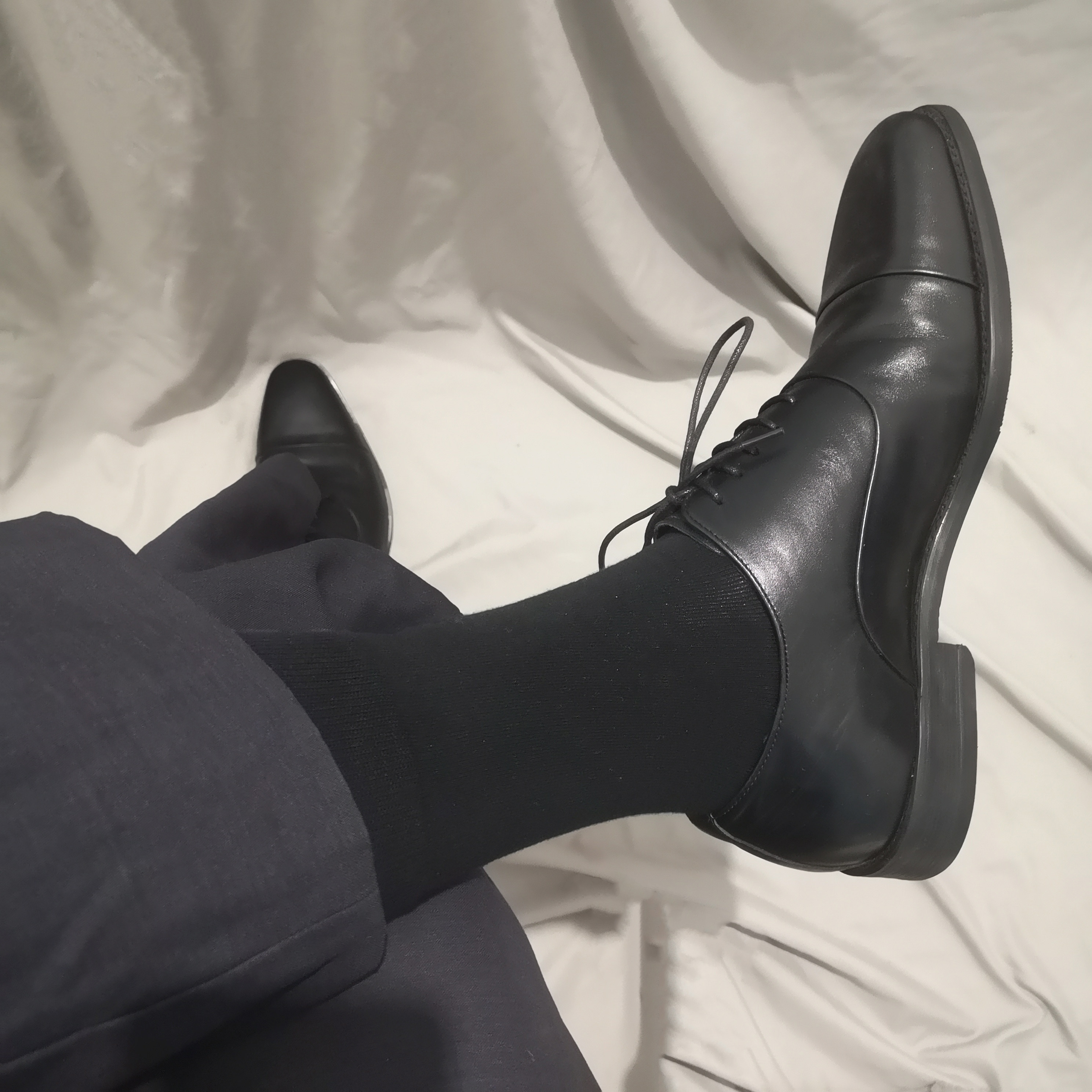 broken4双装黑色西装袜正装袜商务中筒筒袜纯棉中筒袜