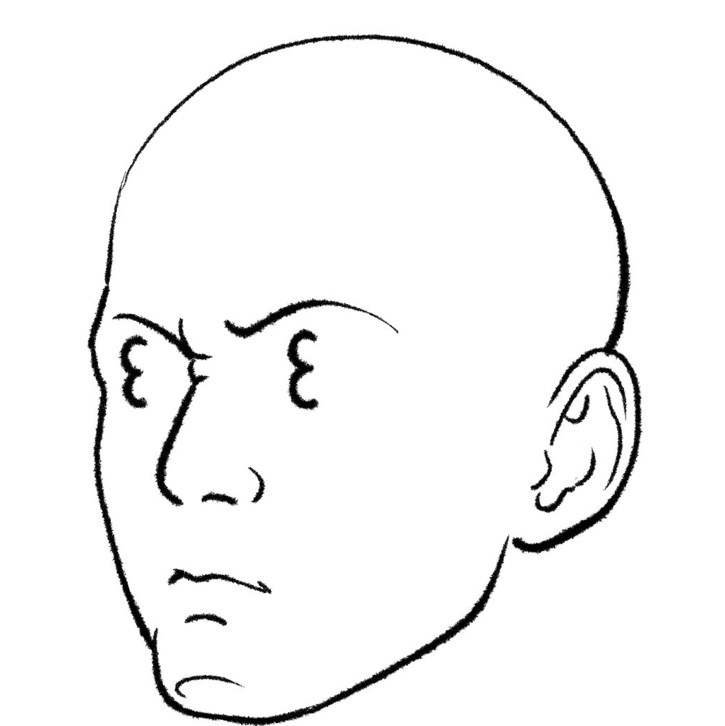 眼睛闭合时的外轮廓就好像一个倒着写的3,在漫画中经常被用来表现近视