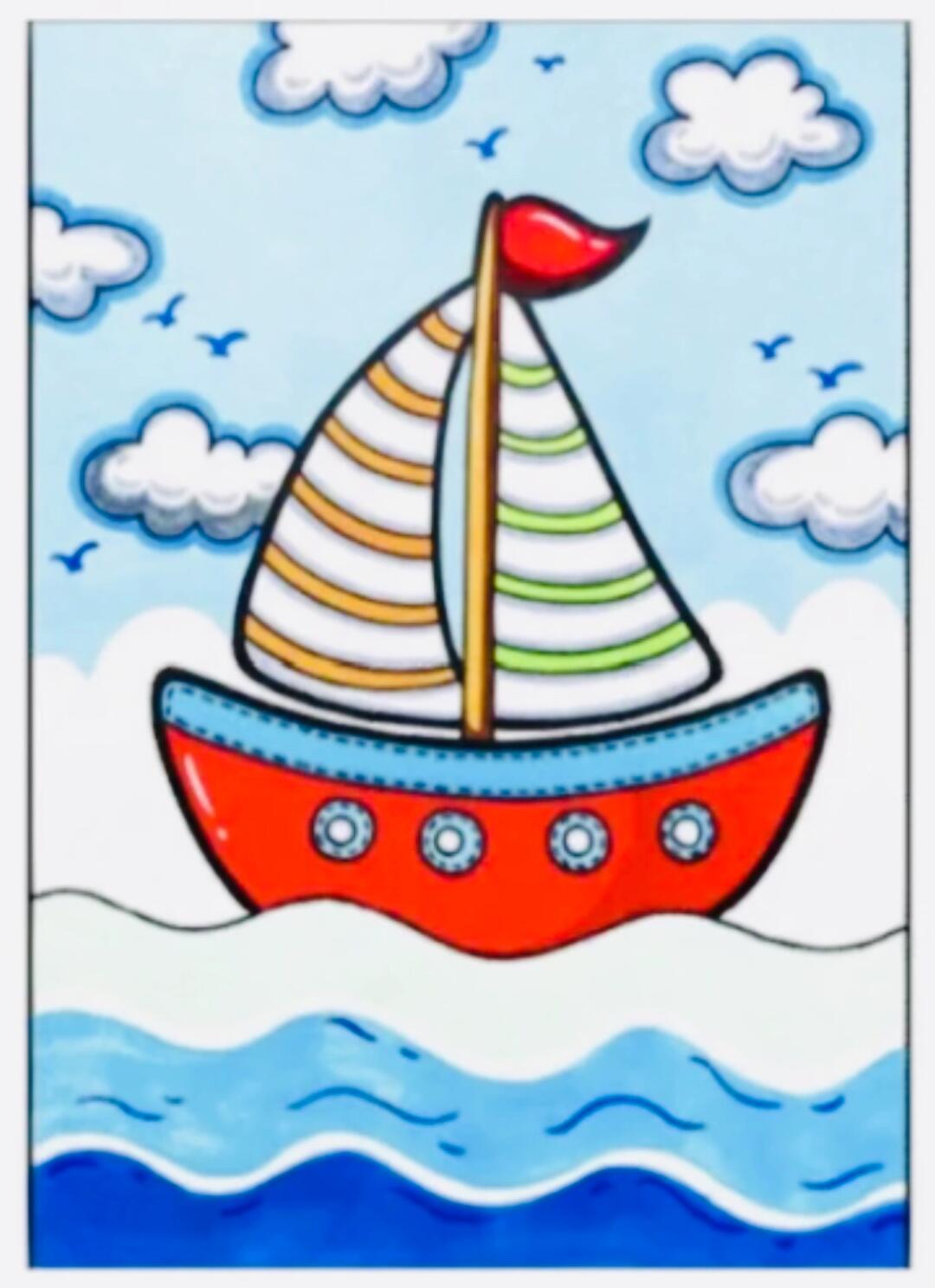 儿童画(扬帆起航)