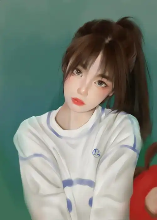 清纯可爱长发小姐姐 好看动漫女生7k手机壁纸竖屏