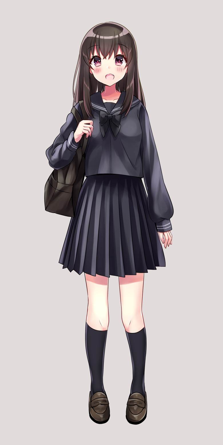 高校生みなみさき的水手服少女插画图片
