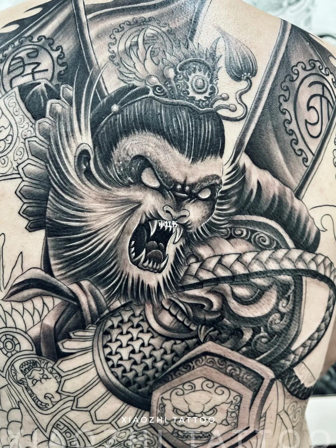 满背纹身 齐天大圣