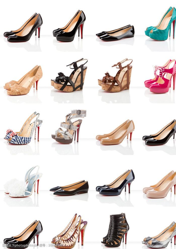 时尚红底高跟鞋图片