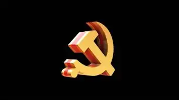 大气金色党徽通道合成