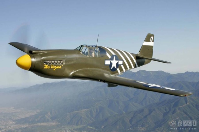 二战美军p51野马战斗机