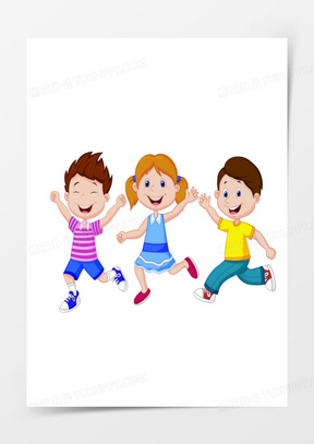 20三个卡通小孩花环2432手绘卡通三个小孩免抠素材60三个小孩在看书