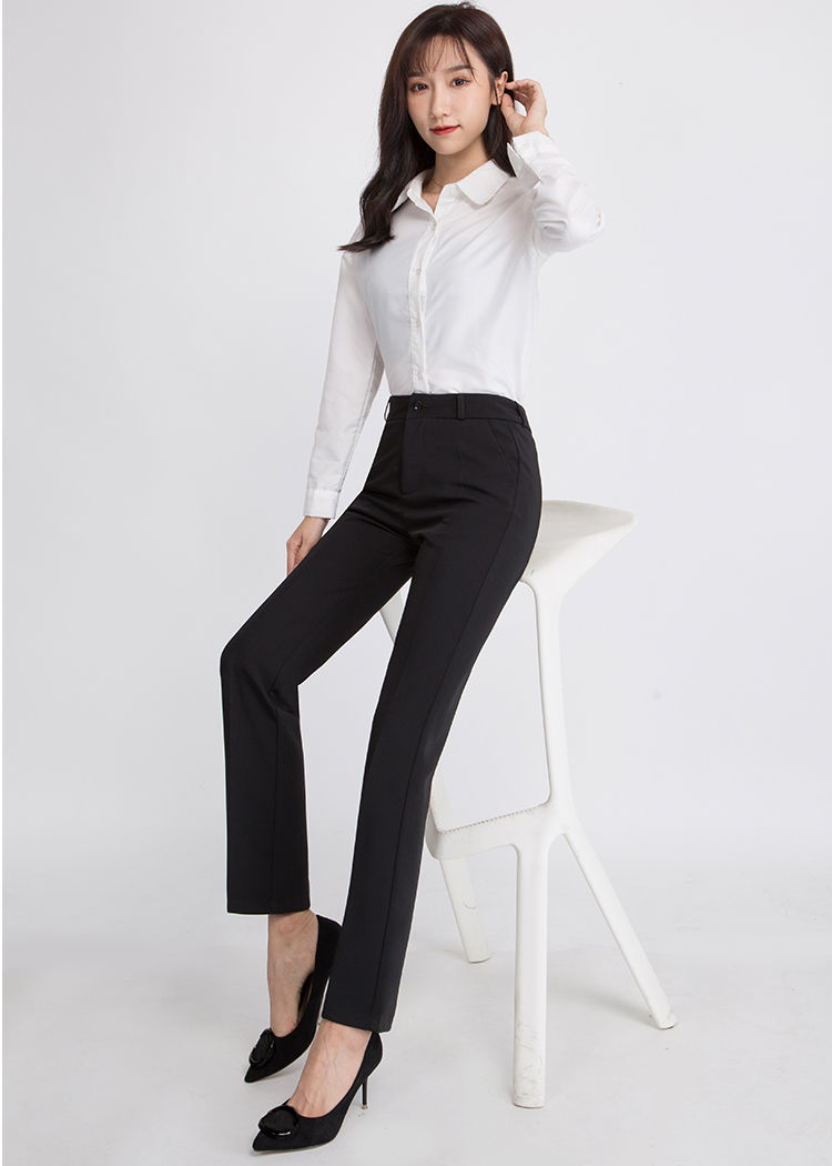 女装新款新款直筒西装裤女黑色职业正装高腰西裤女宽松工作长裤西服
