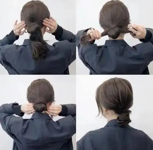 低包头发型怎么扎 知性优雅低包头扎发教程_时尚扎发 - 美发站