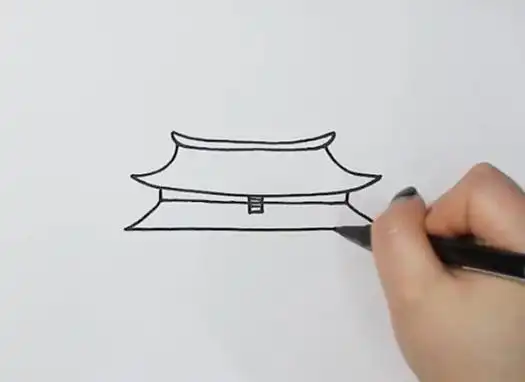 天安城门旁边的柱子简笔画