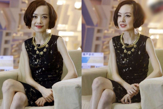 53岁陈鲁豫近照曝光,瘦成排骨胸小鸟腿,称吃主食米饭按粒吃_身材_照片