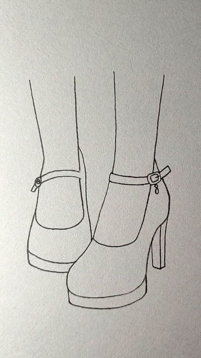 动漫画法高跟鞋