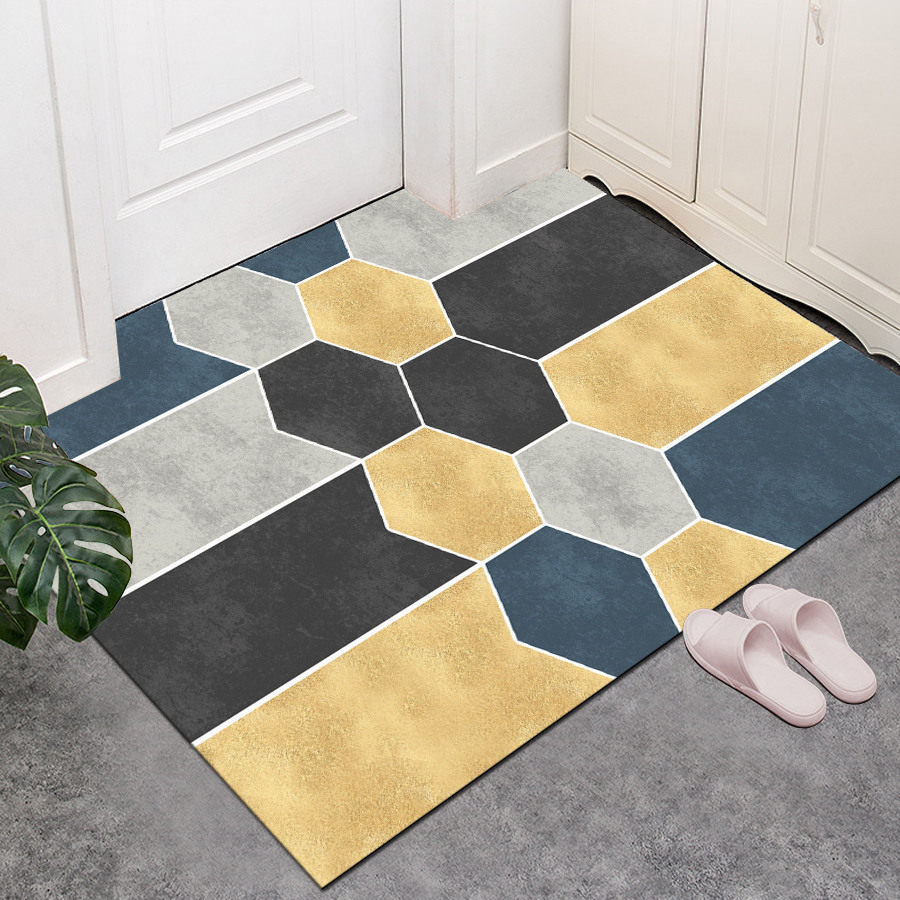 进门口地垫现代简约入户门地毯家用卧室客厅门垫防滑吸水脚垫免洗