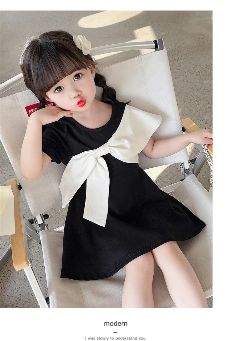 女童公主裙套装洋气时髦儿童2024新款女宝宝春季连衣裙小女孩裙子 - 1