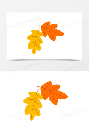 卡通手绘秋天落叶枫叶免抠素材