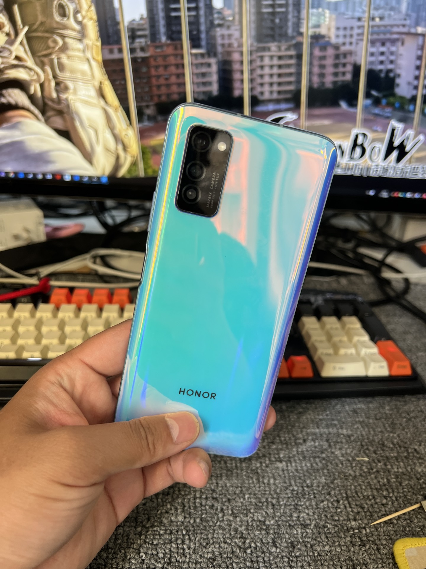 1099元华为荣耀v308128全网通5g手机冰岛幻境色5g版657寸