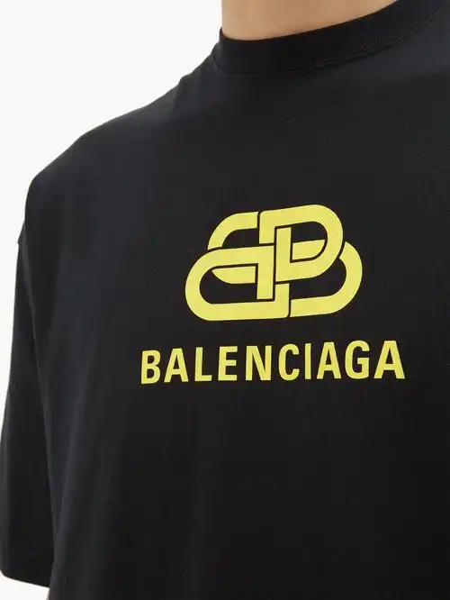 balenciaga bb logo-print cotton t-shirt