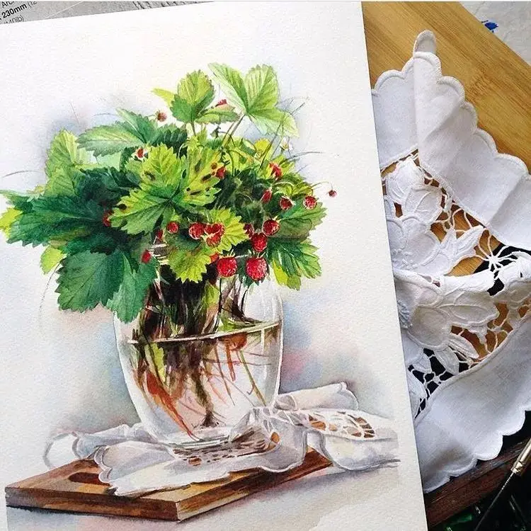 水彩花卉美得心花怒放!