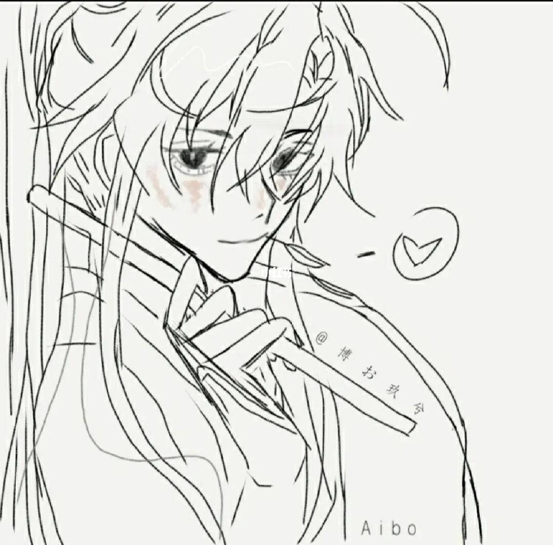 打的是我以前的名字90喷子右拐,谢谢0599#临摹  #原耽女孩鸭