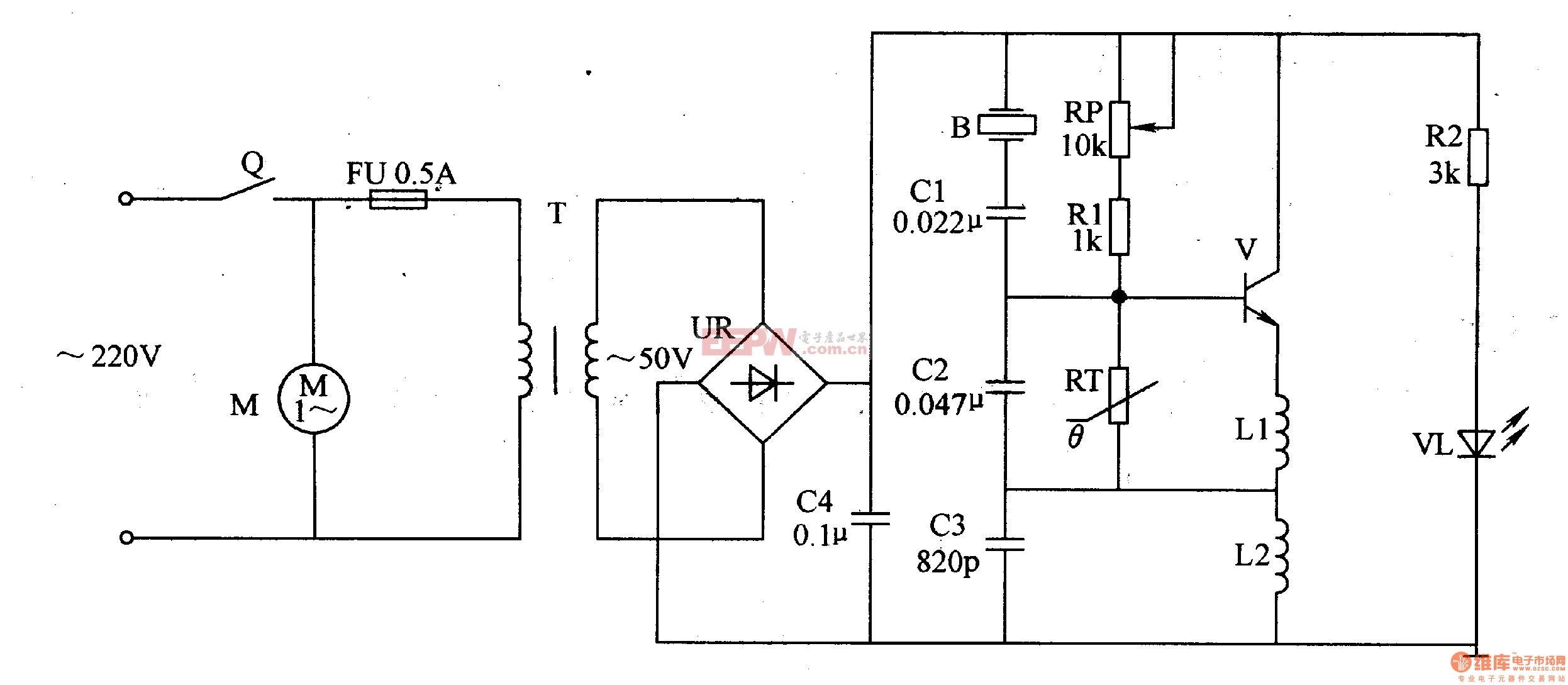 雾化器-电路图-电子产品世界