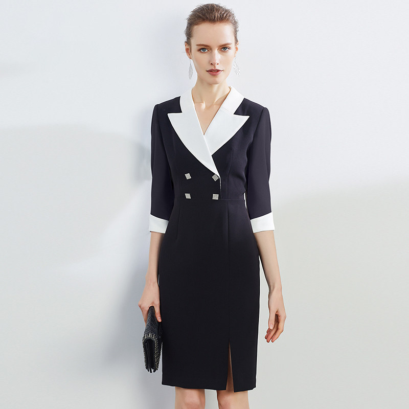 高端职业装气质西服裙女正装ol连衣裙正式场合连衣裙