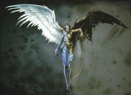 求半面的图,一半天使一般恶魔的那种,谢谢