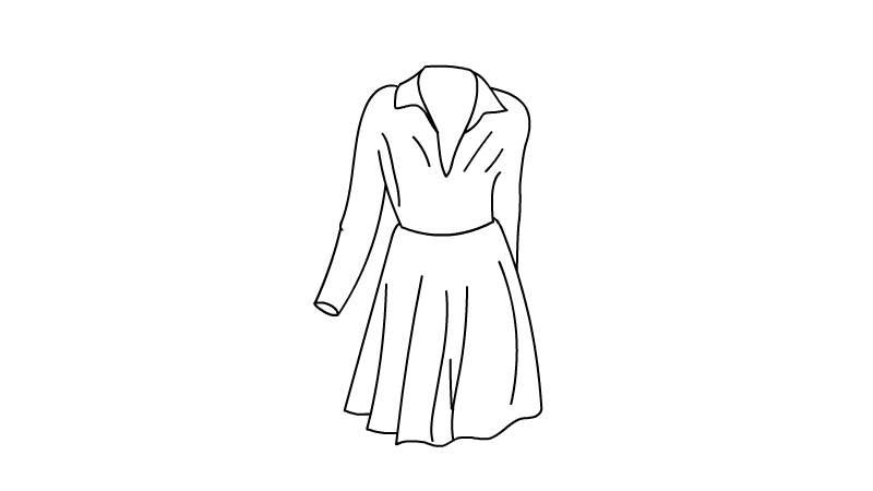 女生衣服怎么画简笔画