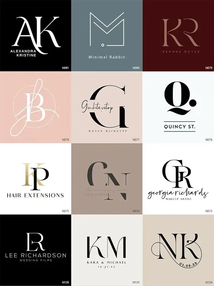 高端字母logo设计简约高级字母组合轻奢大气 #不懂就问有问必答