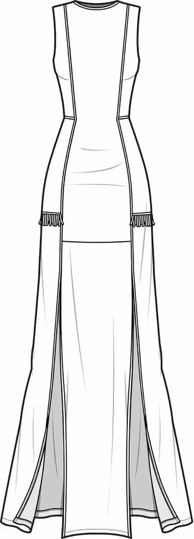 60款连衣裙款式图(线稿)绘制!