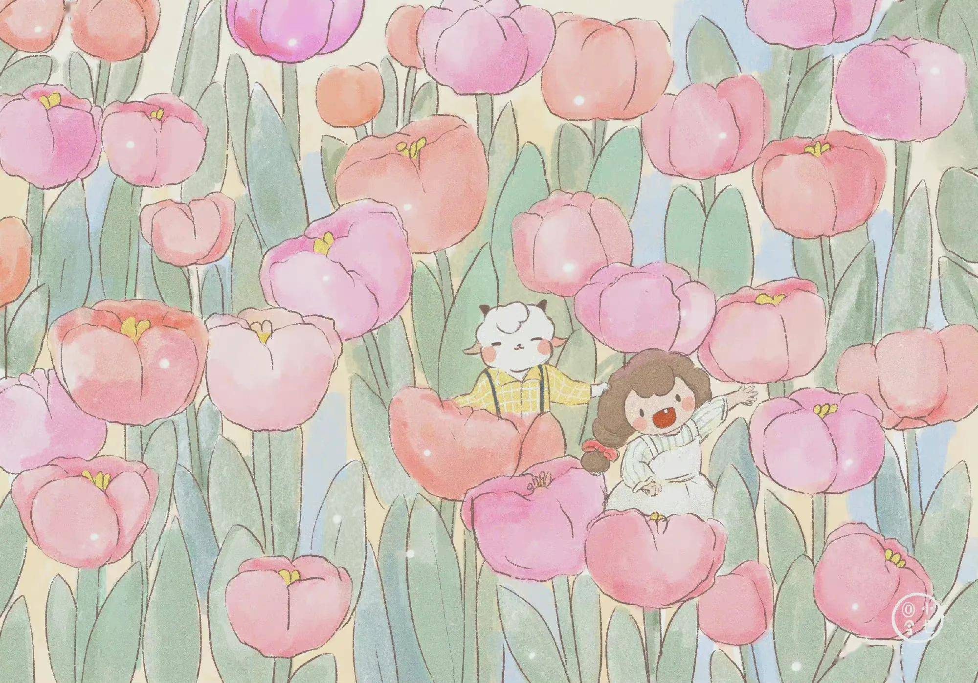 治愈系插画ipad壁纸锁屏676767