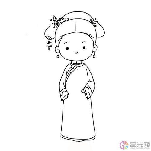 清朝古代公主简笔画