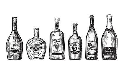 手绘套瓶为酒吧.