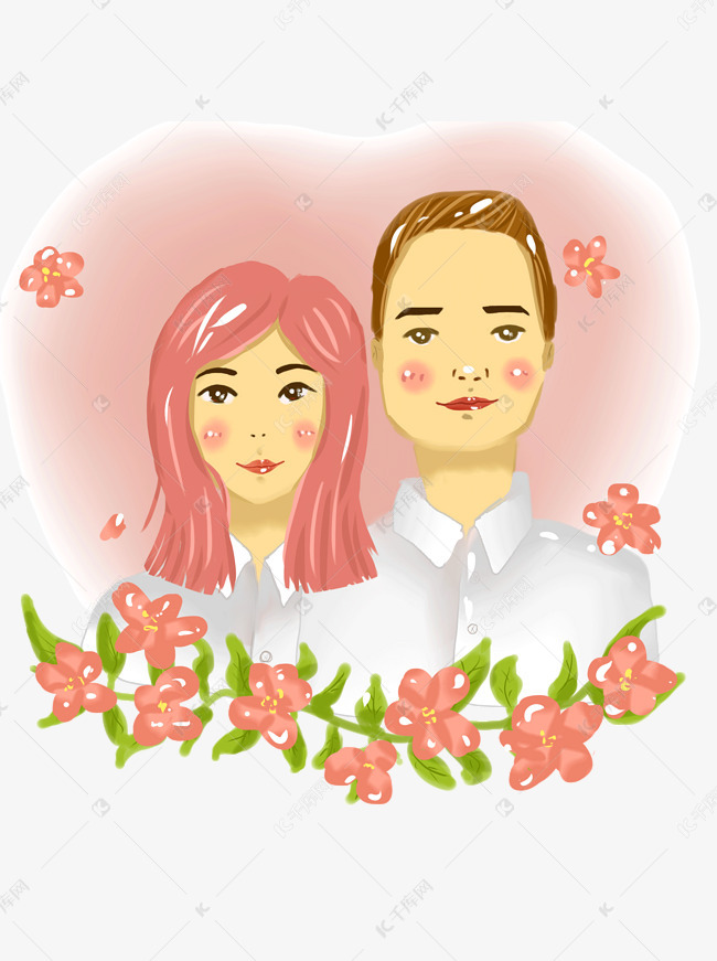 结婚证照片夫妻情侣樱花请帖喜帖