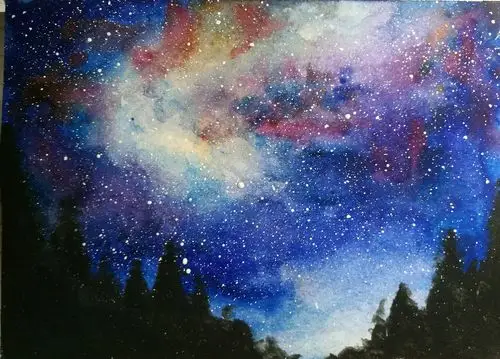 最近爱上的水彩星空